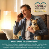 MidWest Homes for Pets QuietTime Giant Dog Bed – Gray Faux Fur Bolster, Ultra-Soft and Machine Washable, Fits 54-Inch Crates and Carriers, for XXL Breed Dogs
