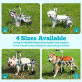 Dog Wheelchair for Back Legs，Adjustable Pets Cart Mobility Aids for Little Pets,Chest & Thigh Support,Suitable Small Medium Dogs (Two Wheels, S)