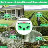 Cat Repellent Outdoor,Ultrasonic Pest Repellent Solar Powered,Cat Repellent Outdoor to Keep Cats Away,Animal Deterrent Devices Outdoor with Flashing Lights,Rabbit Repellent Ultrasonic Solar for Yard