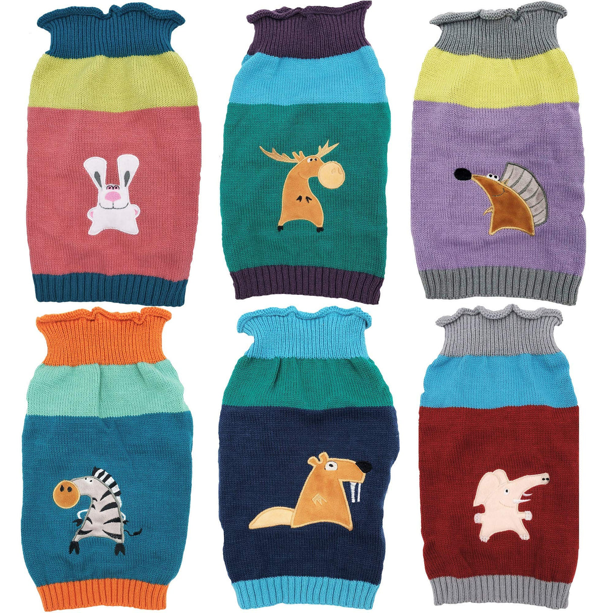 Dog Sweater Knitted Fashion Warm Soft Winter Clothes for Small Large Pet Cat Puppy (XS: Length - 10", Bunny)