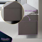 Wedge Pillow Headboard Bed Gap Filler Full - Headboard Pillow Full Size 54 X 10 X 6 - Long Pillow for Bed Wedge Gap Filler with Large Pocket for Bed Accessories - Mattress Gap Filler (Navy)