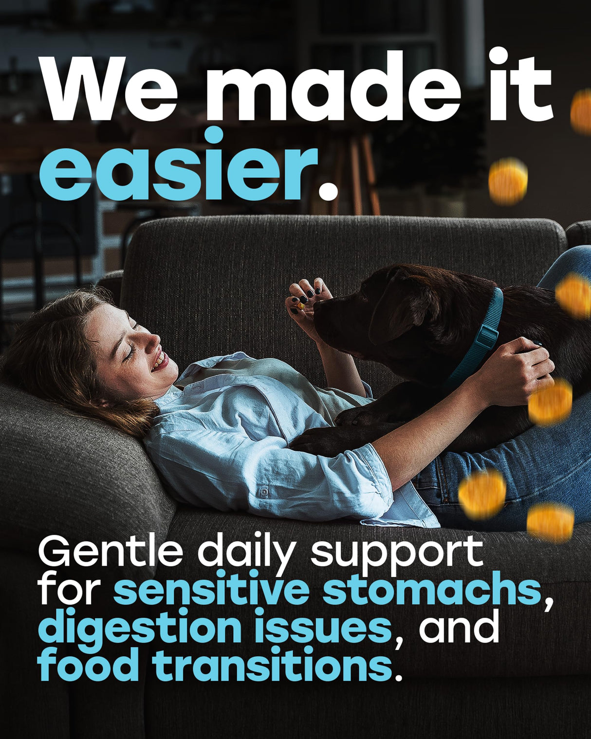 Pup Choice Chewable Dog Probiotics – All-in-One PhD-Endorsed Digestive Enzymes, Prebiotics, Turmeric, Omega-3 & Fiber – Gut, Diarrhea, Itchy Skin & Ear Support – All Ages, Made in USA, 140 Beef Chews