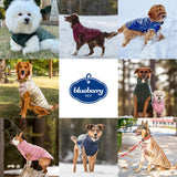 Blueberry Pet Cozy & Comfy Windproof Lightweight Quilted Fall Winter Glossy Dog Puffer Jacket in Navy Blue, Back Length 12.5", Size 10, Warm Coat for Small Dogs