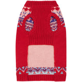 Blueberry Pet Icelandic Lopi Pullover Dog Sweater in Holiday Red, Back Length 16", Pack of 1 Clothes for Dogs