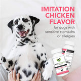 VetriScience Extra Strength Healthy Gut & Digestion Chewable Tablets, Probiotic BD Digestive Enzyme Supplement for Dogs, Probiotics and Enzymes Soothe Gut and Bowel Discomfort, Chicken, 120 Count