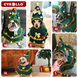 cyeollo Dog Christmas Costume Cute Christmas Tree Outfit Pet Dog Clothes Puppy Xmas Costumes for Small Dogs, Green S