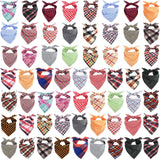 Segarty 60 Pack Triangle Pets Kerchief, 22.8"x15.7" Pet Scarf Washable Plaid Dog Bandanas Accessories Bulk for Small Medium Dogs Cats Large Puppy, Adjustable Reversible Boy Birthday Bibs