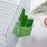 CounttyLivin Metal Small Animal Feeder with Lid, Heavy Duty, Large Capacity Food Dispenser, Great for Rabbits, Guinea Pigs, Chinchillas and Other Small Animals. (4.6 inch, Green)