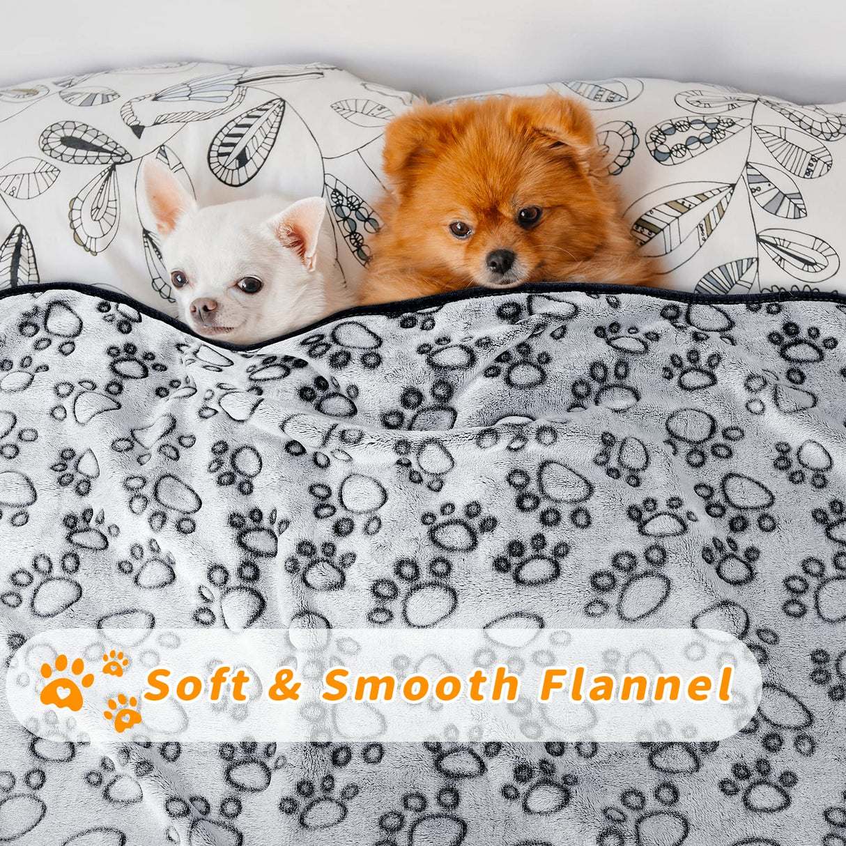 LOKOZ Small Dog Blanket for Medium Large Dogs Fleece Puppy Blanket Washable Dog Blankets for Bed Couch Protection with Cute Paw Print Pet Puppy Cat Blanket