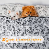 LOKOZ Small Dog Blanket for Medium Large Dogs Fleece Puppy Blanket Washable Dog Blankets for Bed Couch Protection with Cute Paw Print Pet Puppy Cat Blanket