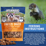 Freeze Dried Small Pet Treats - Resealable Bag of Treats for Ferrets - Ferret Snacks - Single Ingredient Ferret Food With No Preservatives Or Fillers- Small Animals Treats (1oz, chicken Heart)