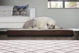 Furhaven Orthopedic Dog Bed for Large Dogs w/ Removable Washable Cover, For Dogs Up to 95 lbs - Sherpa & Suede Mattress - Espresso, Jumbo/XL