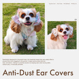 Soft Cotton Dog Headband for Cocker Spaniel, Cavalier, Springer - Adjustable Bow Pet Hair Accessory (Dog Bow Pink)