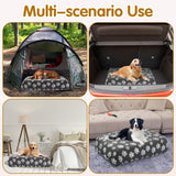 BALAPET Washable Dog Bed Cover 100% Waterproof, Soft Plush Velvet Dog Bed Covers Replacement Only, Fitted Reusable Cover for Pet Mat Bed(Dark Gray,36x27x6in)
