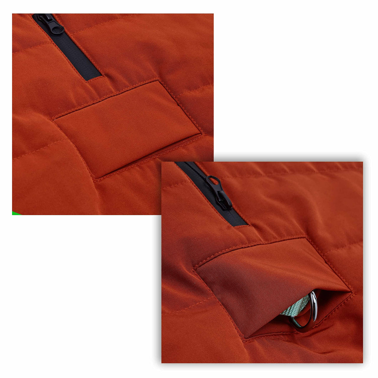 Blueberry Pet Cozy & Comfy Windproof Waterproof Quilted Dog Coat, Rusty Orange Winter Jacket for Medium Dogs, 20" Back Length, Warm Snowsuit-Style Outfit