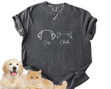 JOIA Design Personalized Dog or Cat Ear T-Shirt – Custom Pet Name Shirt for Dog Mom & Dad, Pet Lovers Gift, Unisex Cotton Tee
