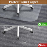 MESHDO Office Chair Mat for Carpet, 36" X 48" X 0.09" Desk Chair Mat for Carpet Floors, Clear and Thick Rolling Computer Chair Mats with Non-Slip Studded for Home and Office Low Pile Carpets