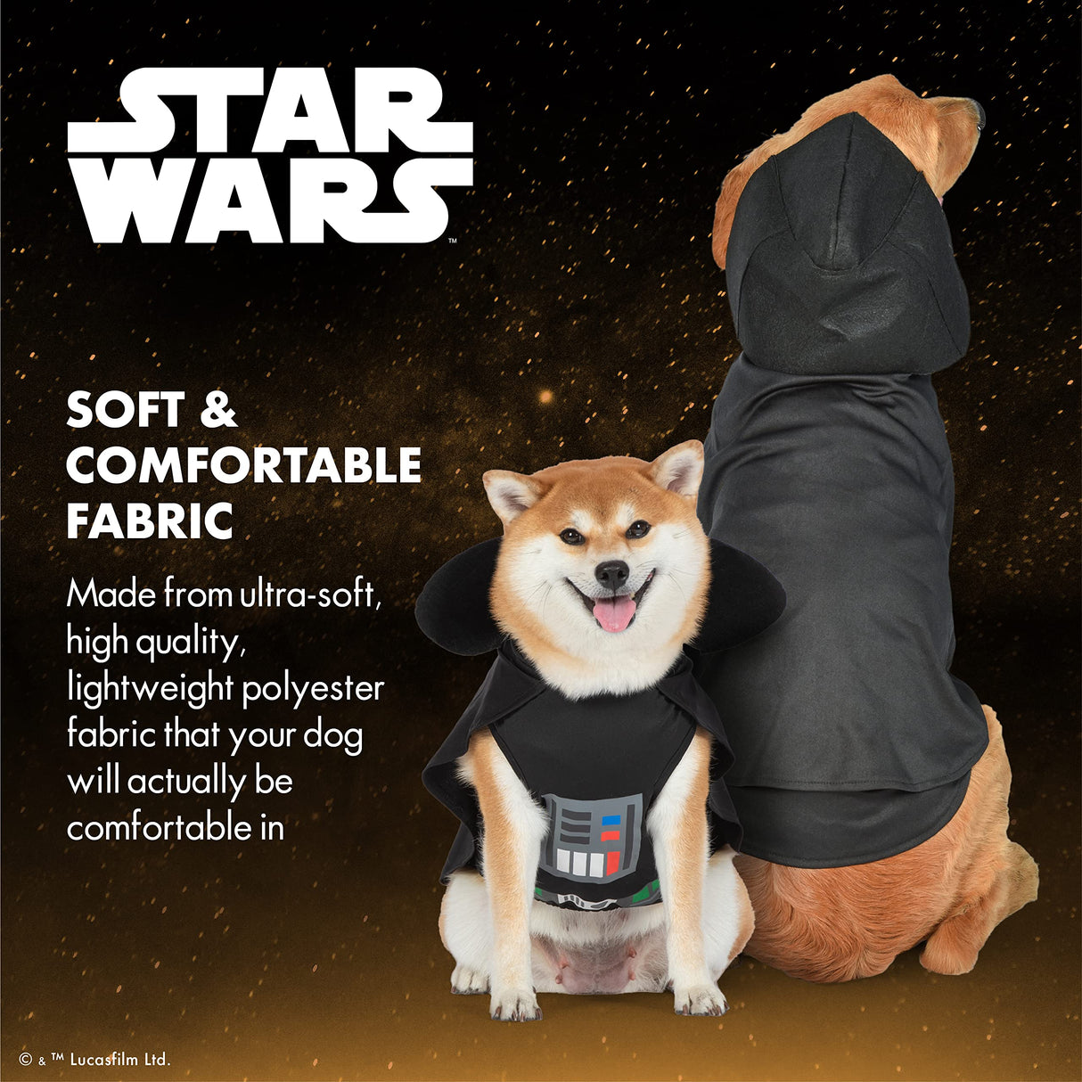 Star Wars Halloween Darth Vader Dog Costume - Officially Licensed Halloween Costumes for Dogs, Size Extra Large