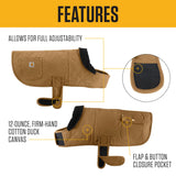 Carhartt Firm Duck Insulated Dog Chore Coat, Durable Weather Resistant Jacket for Cold and Windy Conditions, Hunter Orange, Large