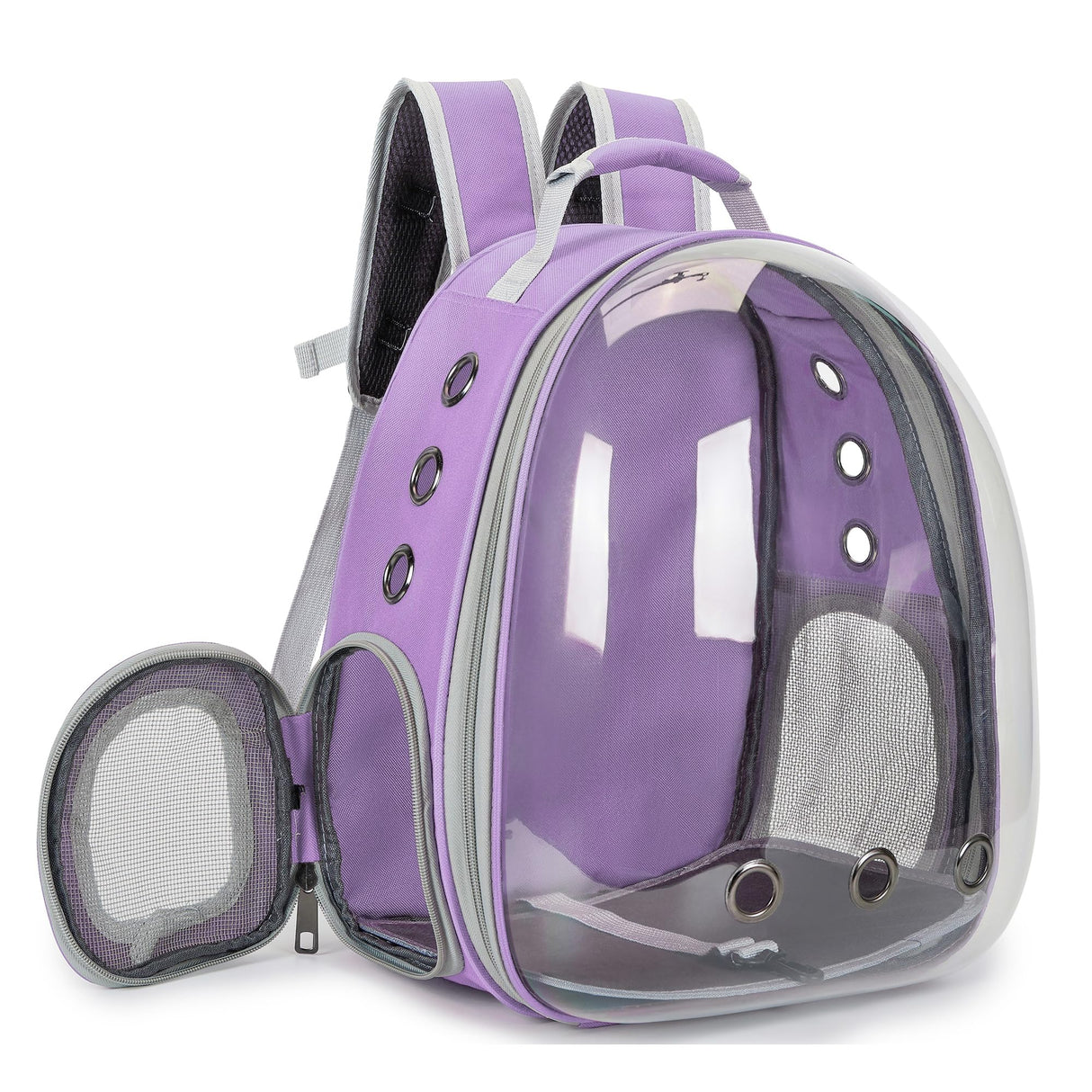 Cat Bubble Backpack Carrier for Small Medium Dogs Cats Carrying Bag, Airline Approved Pet Travel Carrying Bag Dog Hiking Walking Outdoor Backpack (Purple)