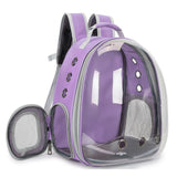 Cat Bubble Backpack Carrier for Small Medium Dogs Cats Carrying Bag, Airline Approved Pet Travel Carrying Bag Dog Hiking Walking Outdoor Backpack (Purple)