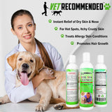 Vet Recommended Dog Dry Skin Cream & Moisturizer - Helps Dog Hair Loss Regrowth - Dry Nose & Cracked Paws - Works with Hot Spots for Dogs - 240ml (8 Oz)