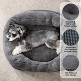 INVENHO Large Dog Beds Large Sized Dog Washable, Orthopedic Warming Soft Sleeping Puppy Bed Durable Pet Bed with Anti-Slip Bottom L(35"x25"x10")