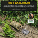 Cinch Gopher Trap Kit - Professional-Grade Gopher Traps That Work Best, Heavy Duty, Reusable Rodent Trapping System - Ideal for Lawns, Gardens, Ranches, and More - Outdoor Use, Small (3 Pack)