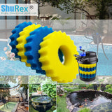 ShuRex Replacement Sponge Filter Media Pads for VIVOHOME 1580/1840GPH Biological Pond Filter, Compatible with 1580/1840GPH/CPF-2500/ CPF-3500 Pressure Koi Fish Pond Filter