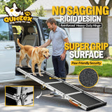 𝟮𝟬𝟮𝟲 𝐔𝐩𝐠𝐫𝐚𝐝𝐞𝐝 Extra Long 71”Dog Ramp for Car with Adjustable Head, Folding Pet Ramp for Large Dogs with Non-Slip Surface Dog Ramps Up to 200 lb for Car SUV Truck