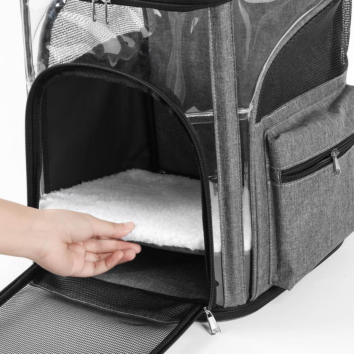 Beidingsen Cat Carriers Dog Carrier Pet for Small Medium Cats Dogs Puppies up to 25 Lbs, TSA Airline Approved Soft Sided, Collapsible Travel Puppy - Black Grey (M: 13" LX11.4 WX17.3 H, Pink)