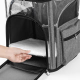 Beidingsen Cat Carriers Dog Carrier Pet for Small Medium Cats Dogs Puppies up to 25 Lbs, TSA Airline Approved Soft Sided, Collapsible Travel Puppy - Black Grey (M: 13" LX11.4 WX17.3 H, Pink)