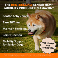 Load image into Gallery viewer, Senior Hemp Hip &amp; Joint Supplement for Dogs - Dog Joint Supplement with Hemp Oil &amp; Powder, Glucosamine, Collagen, MSM &amp; Green Lipped Mussel - Mobility for Senior Dogs (Chicken 90)
