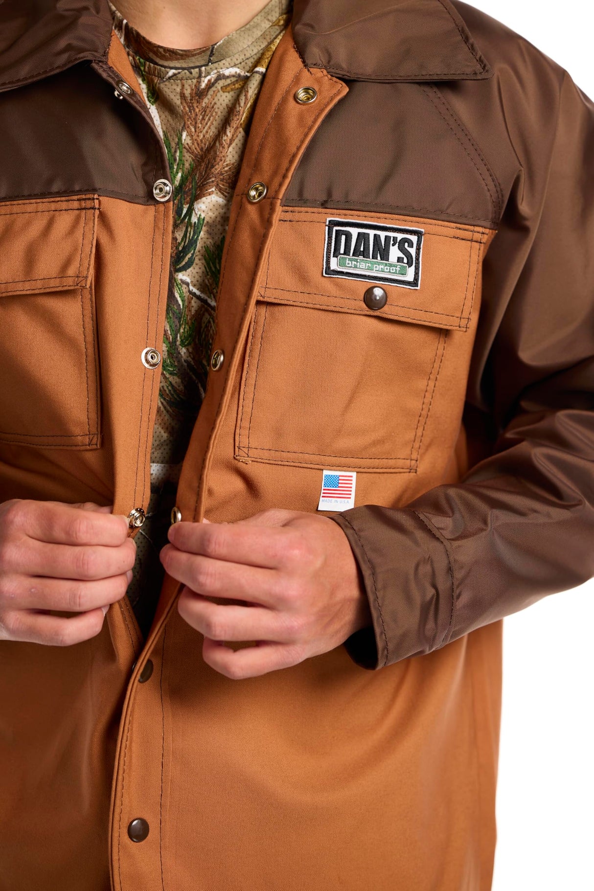 Upland Briar Shirt, Made in U.S.A. (Brown, Small)