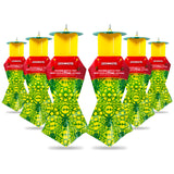 Catchmaster Japanese Beetle Traps Outdoor 6PK, Flying Insect Trap Bag with Lid & Dual Pheromone Food Lure, Hanging Bug Catcher Pest Control for Backyard & Garden, Plants, Trees, Vegetables & Flowers