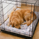Reversible Dog Bed Mat - 35" x 27"Soft Dual-Sided Plush Pet Pad for Medium Small Dogs and Cat, Fully Washable Fleece Sleeping Mat, Warm Cushion for Crates, Kennels & Floors