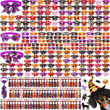 Talltalk 360 Pcs Valentines Day Dog Bow Ties Collars Set Adjustable St Patricks Day Dogs Neckties Grooming Supplies for Small Medium Large Easter Christmas Pet Cat Decoration(Pumpkin)