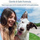Rx Vitamins Rx D3 - Cat & Dog Vitamins Liquid D3 Drops in MCT Oil - Vitamin D for Dogs & Cats to Manage Deficiency - Aids in Dog Immune Support and Calcium Absorption - Pet Vitamin D3-2oz