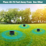 28 Pieces Solar Mole Repellent Ultrasonic Outdoor Gopher Deterrent Spikes for Garden Yard Lawn Waterproof Solar Powered Repeller for Groundhogs, Voles, Snakes and Other Burrowing Animals (Square)