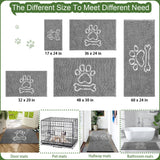 AROGAN Indoor Door Mat Entryway Rug Traps Mud and Water, Chenille Doormat for Muddy Shoes and Dog Paws, Machine Washable Doormat, Front Door Mat, Busy Area Dog Rugs for Floors, Entrance, 20x32 Grey