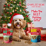 Charlee Bear Original Crunch Dog Treats Variety Pack, 16 oz (4-Pack) - Liver, Egg & Cheese, Chicken Soup & Garden Veggie, Turkey Liver & Cranberries Made in The USA Natural Training Treats for Dogs