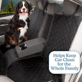 Dog Car Seat Cover for Back Seat - Water-Resistant Car Seat Protector for Cars, Trucks, and SUVs - Seat Cover Protects from Scratches, Mud, Pet Hair and Accidents - Car Accessories by PETMAKER (Black)