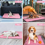 Kritter Planet Waterproof Foldable Dog Bed Pad for Camping & Travel, Portable Roll-Up Dog Bed Car Seat Pet Cushion Mat with Handles for Medium & Large Dogs, Indoor & Outdoor Use