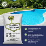 Palmetto 3 Pack Pool Filter Sand, Clean and Clear Water, Natural Sand for Residential and Commercial Pool Sand Filter Pumps, 50 Pound