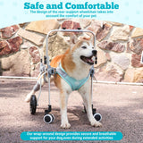 Dog Wheelchair for Back Legs，Adjustable Pets Cart Mobility Aids for Little Pets,Chest & Thigh Support,Suitable Small Medium Dogs (Two Wheels, S)
