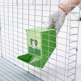 CounttyLivin Metal Small Animal Feeder with Lid, Heavy Duty, Large Capacity Food Dispenser, Great for Rabbits, Guinea Pigs, Chinchillas and Other Small Animals. (4.6 inch, Green)