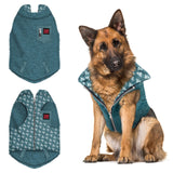 Tuff Pupper Reversible Fleece Sweater Vest for Dogs | Lightweight Comfortable Insulated Jacket | Front Zip Closure | Machine Washable | Built-in Leash Hole | Sizes for All Breeds (XL, Teal)