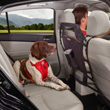 Kurgo Backseat Barrier for Dogs - Prevents Distracted Driving - Mesh Top for Visibility - Fits Cars with Fixed or Removable Headrests - Low Profile Design - Easy to Install & Remove