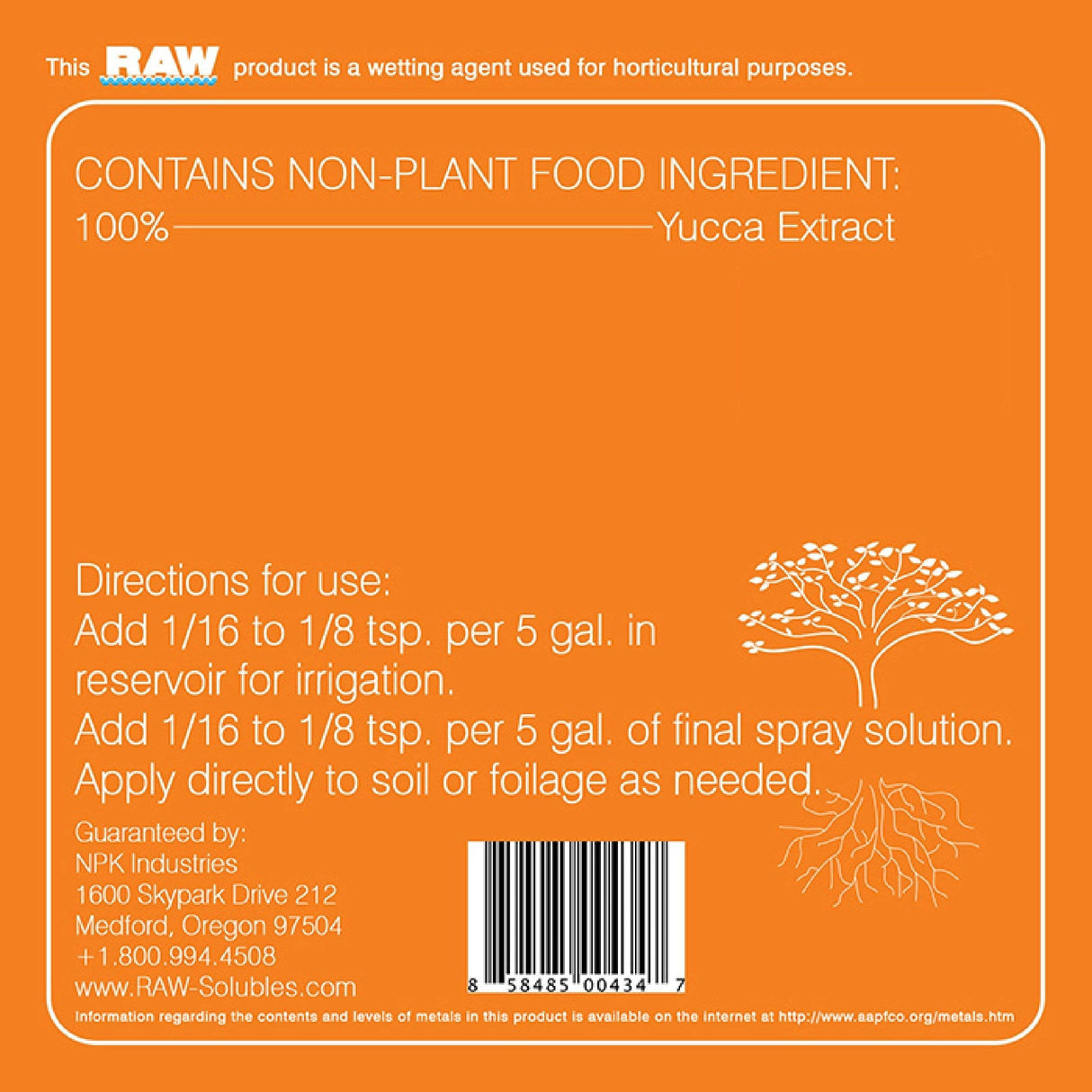 RAW Yucca 2oz - Natural Wetting Agent for Deeper Nutrient Penetration