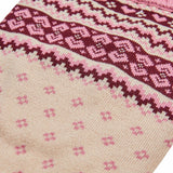 Blueberry Pet Heart Designer Chic Turtleneck Fair Isle Fall Winter Pullover Dog Sweater in Pink, Back Length 10", Warm Clothes for Small Dogs